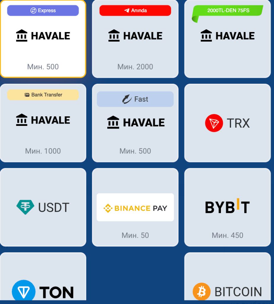 Способы пополнения Mostbet — Havale, TRX, USDT, Binance Pay, Bybit, TON, Bitcoin
